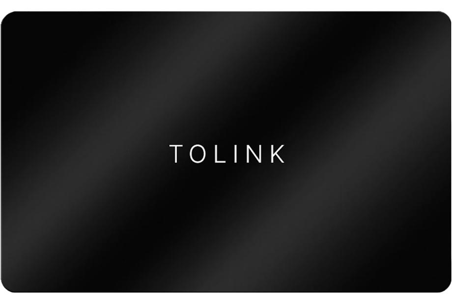 front view of Tolink card